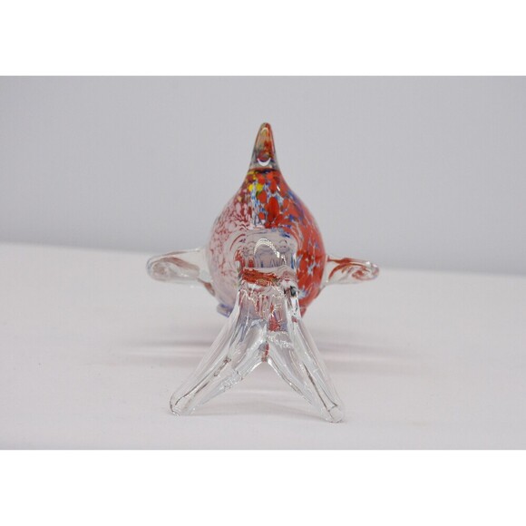 Colorful Orange, Blue, Yellow White and‎ clear Glass Dolphin - Picture 5 of 7